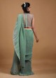 Party Wear Saree In Pista Green